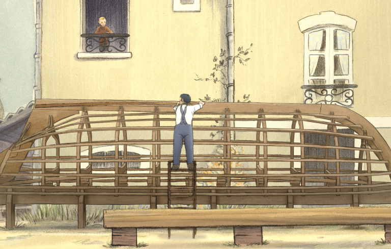 Un barco en el jardín