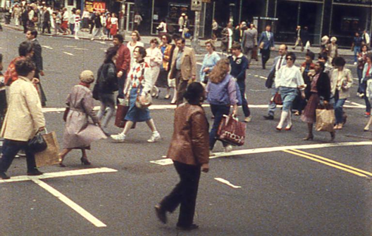 Dancers, Buildings and People in the Street